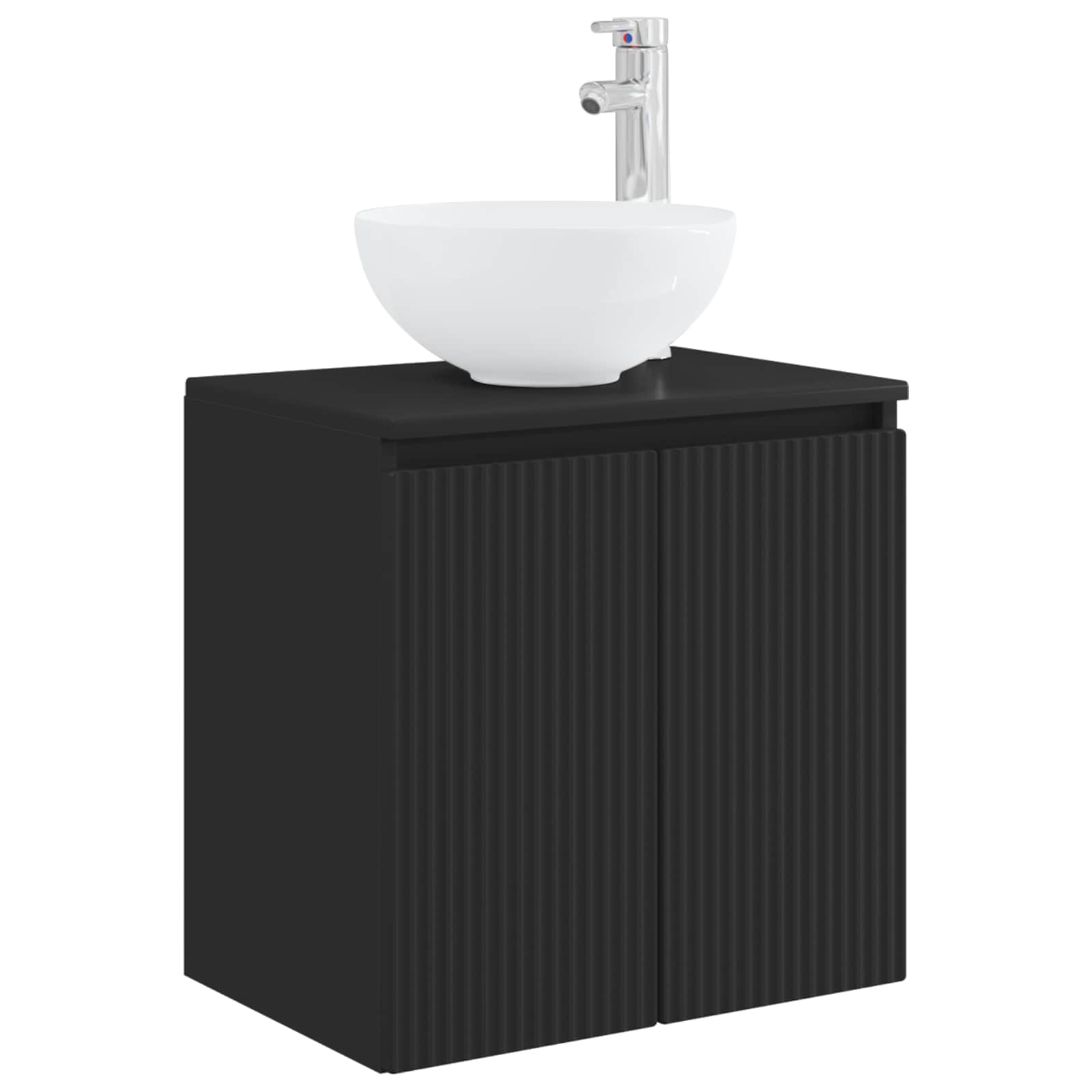 Mobile Lavabo da Parete Nero 49,5 x 41 x 64,5 cm | homemem39