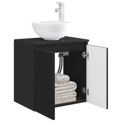 Mobile Lavabo da Parete Nero 49,5 x 41 x 64,5 cm | homemem39