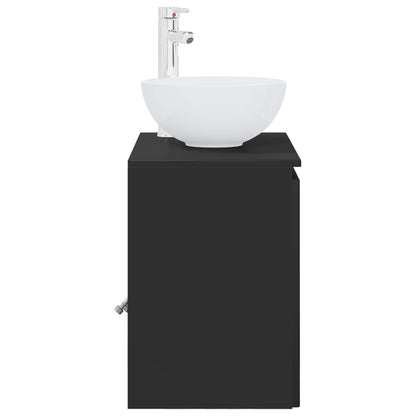 Mobile Lavabo da Parete Nero 49,5 x 41 x 64,5 cm | homemem39