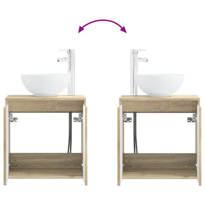 Mobile Lavabo da Parete Rovere Sonoma 49,5 x 41 x 64,5 cm | homemem39