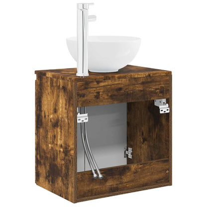 Mobile Lavabo da Parete Rovere Fumo 49,5 x 41 x 64,5 cm | homemem39