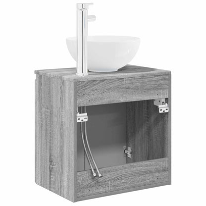 Mobile Lavabo da Parete Sonoma grigio 49,5 x 41 x 64,5 cm | homemem39