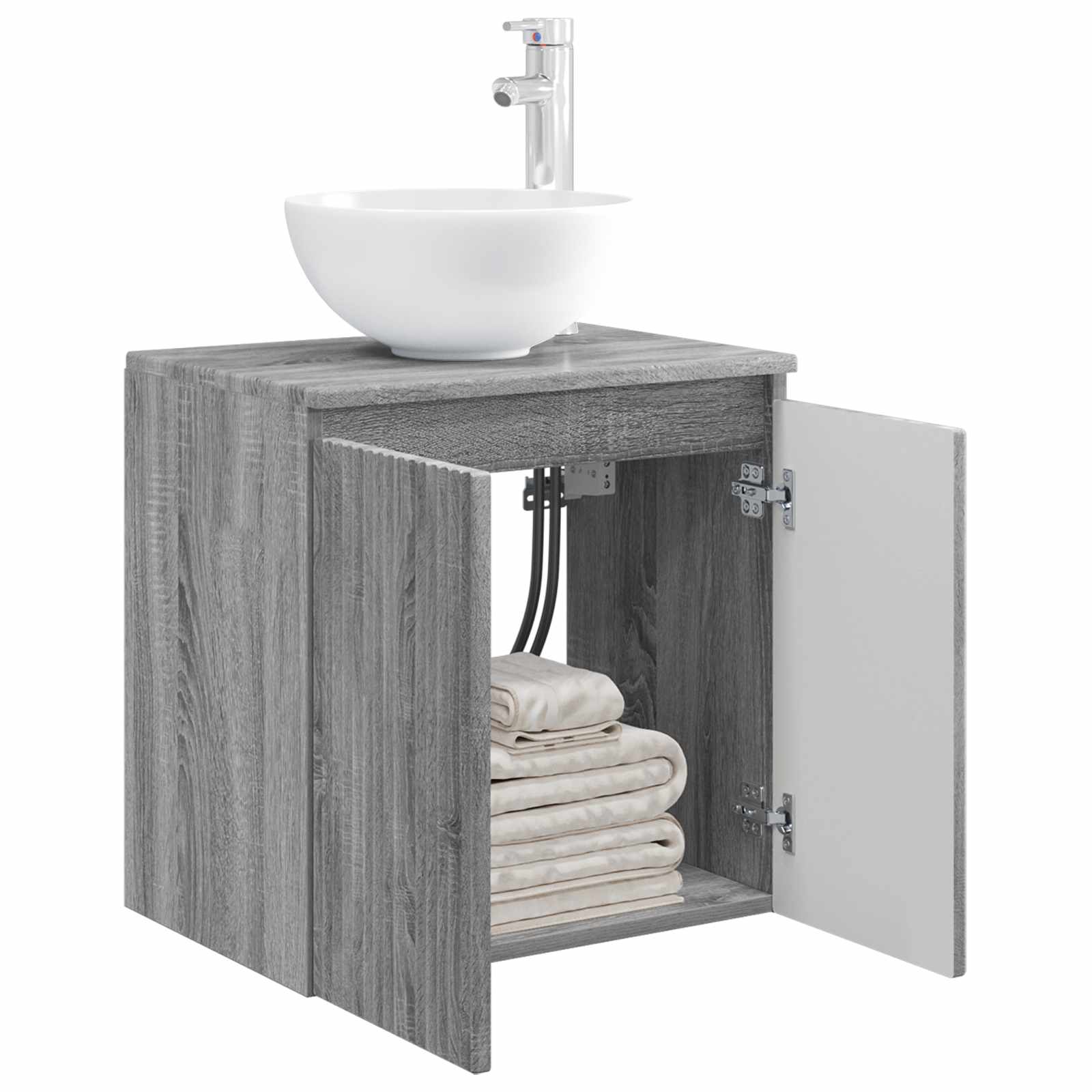 Mobile Lavabo da Parete Sonoma grigio 49,5 x 41 x 64,5 cm | homemem39