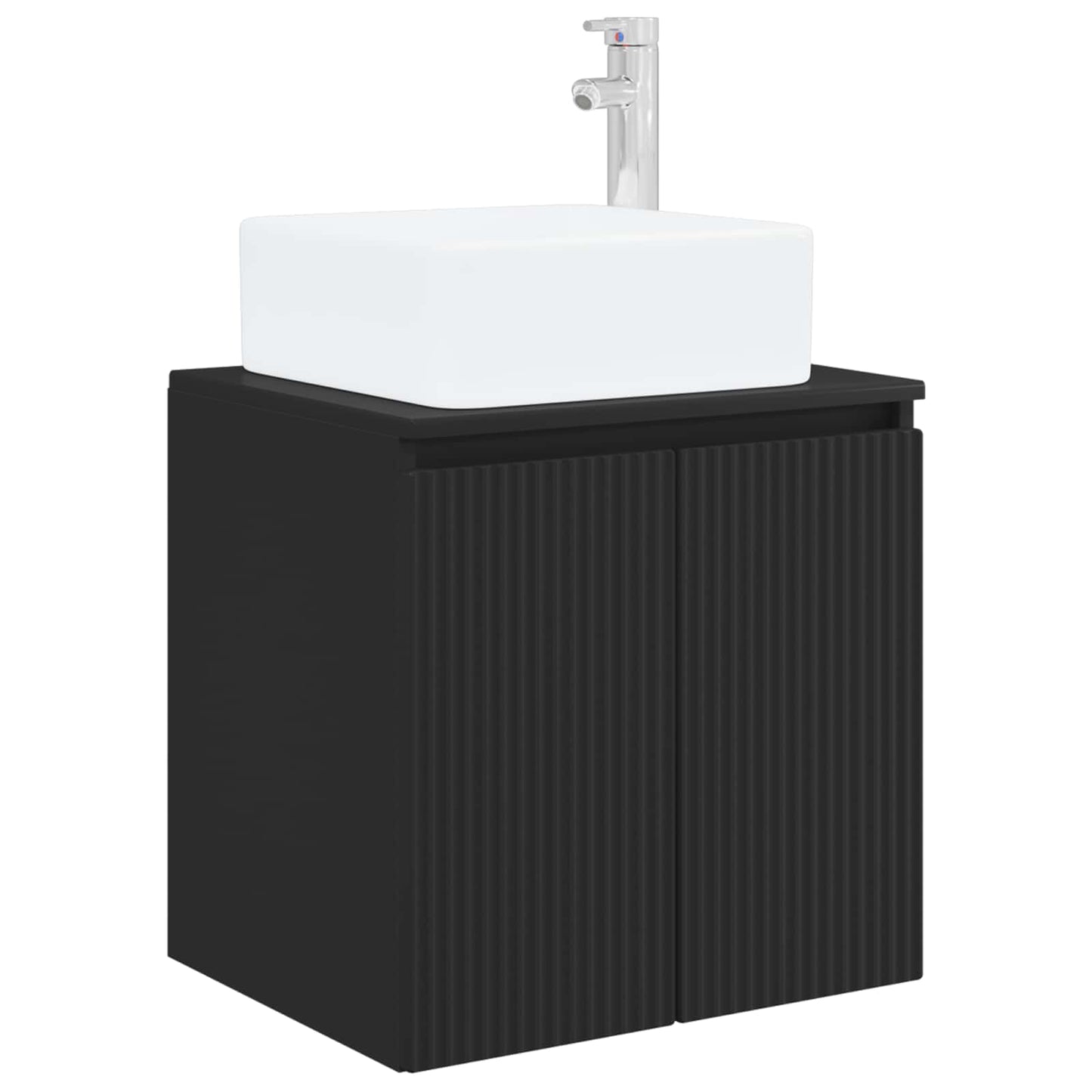 Mobile Lavabo da Parete Nero 49,5 x 41 x 63 cm | homemem39