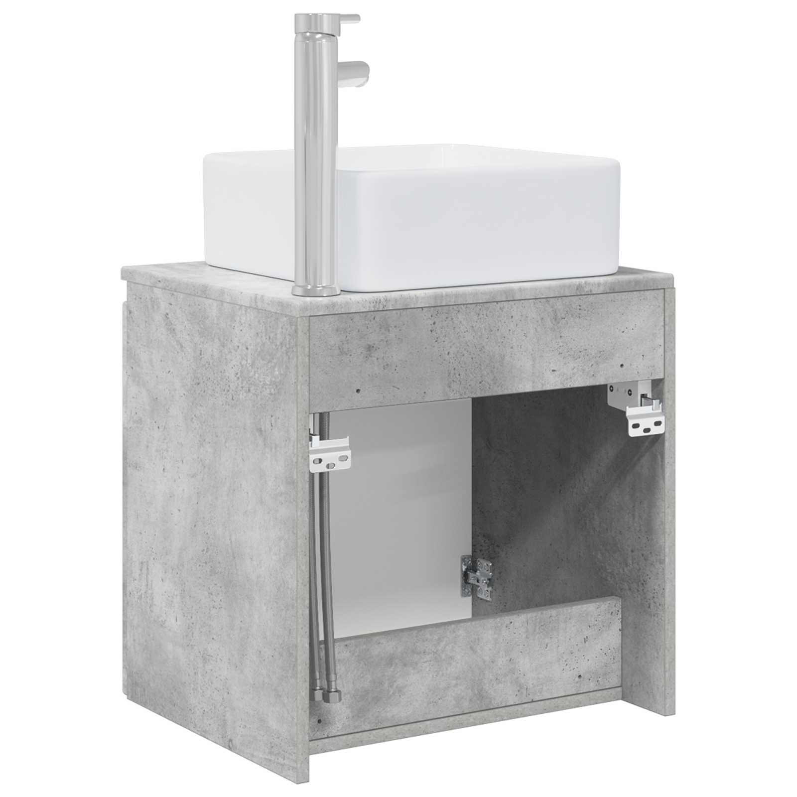 Mobile Lavabo da Parete Grigio Cemento 49,5 x 41 x 63 cm | homemem39