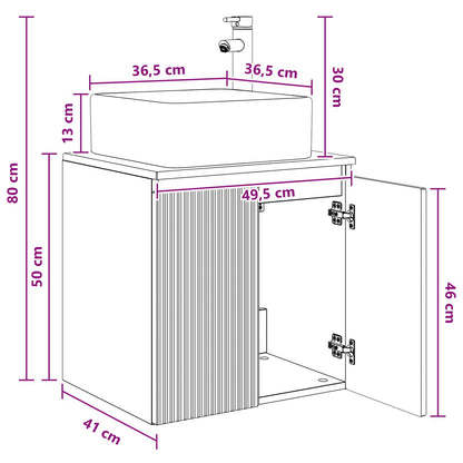 Mobile Lavabo da Parete Legno antico 49,5 x 41 x 63 cm | homemem39