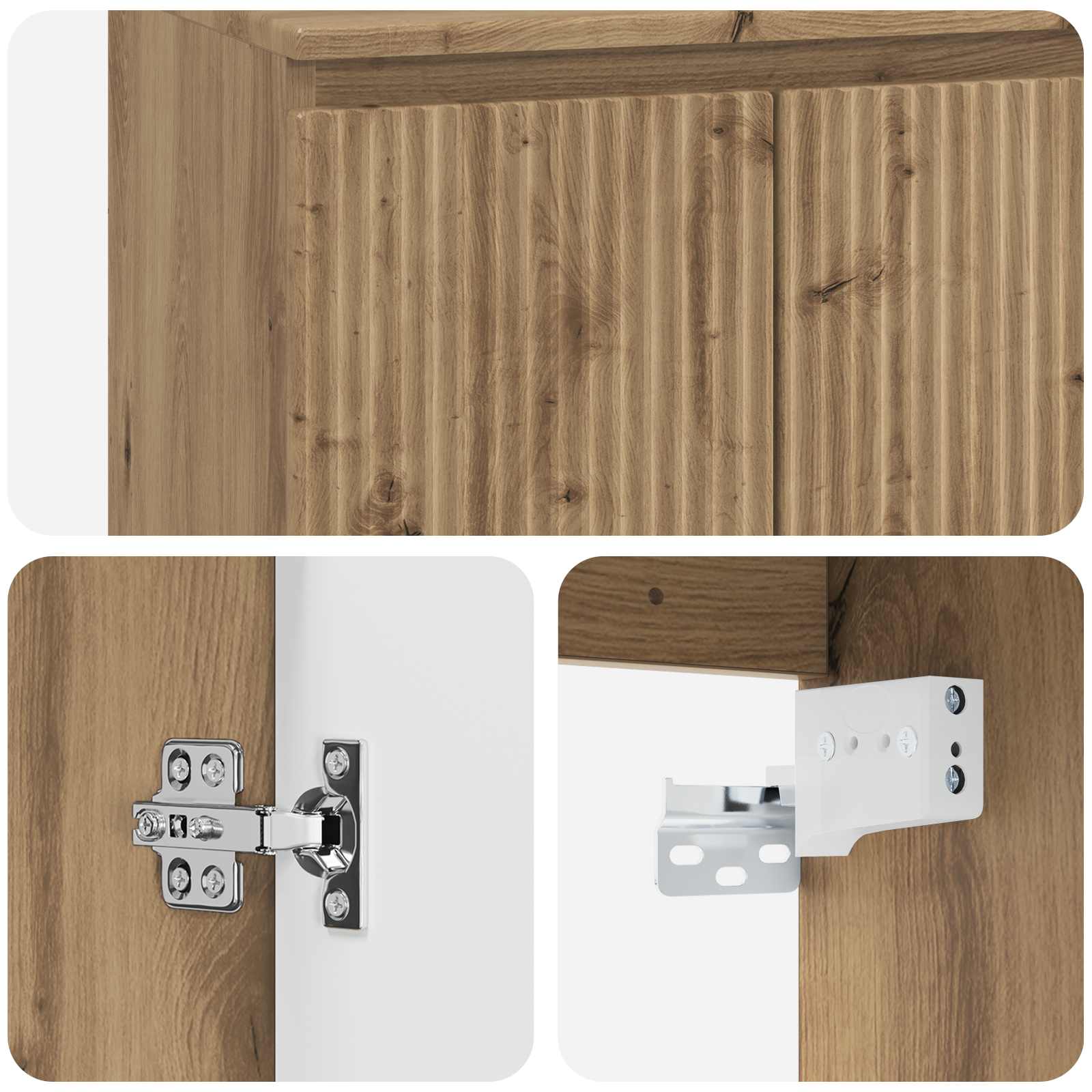 Mobile Lavabo da Parete Rovere Artigianale 49,5 x 41 x 63 cm | homemem39