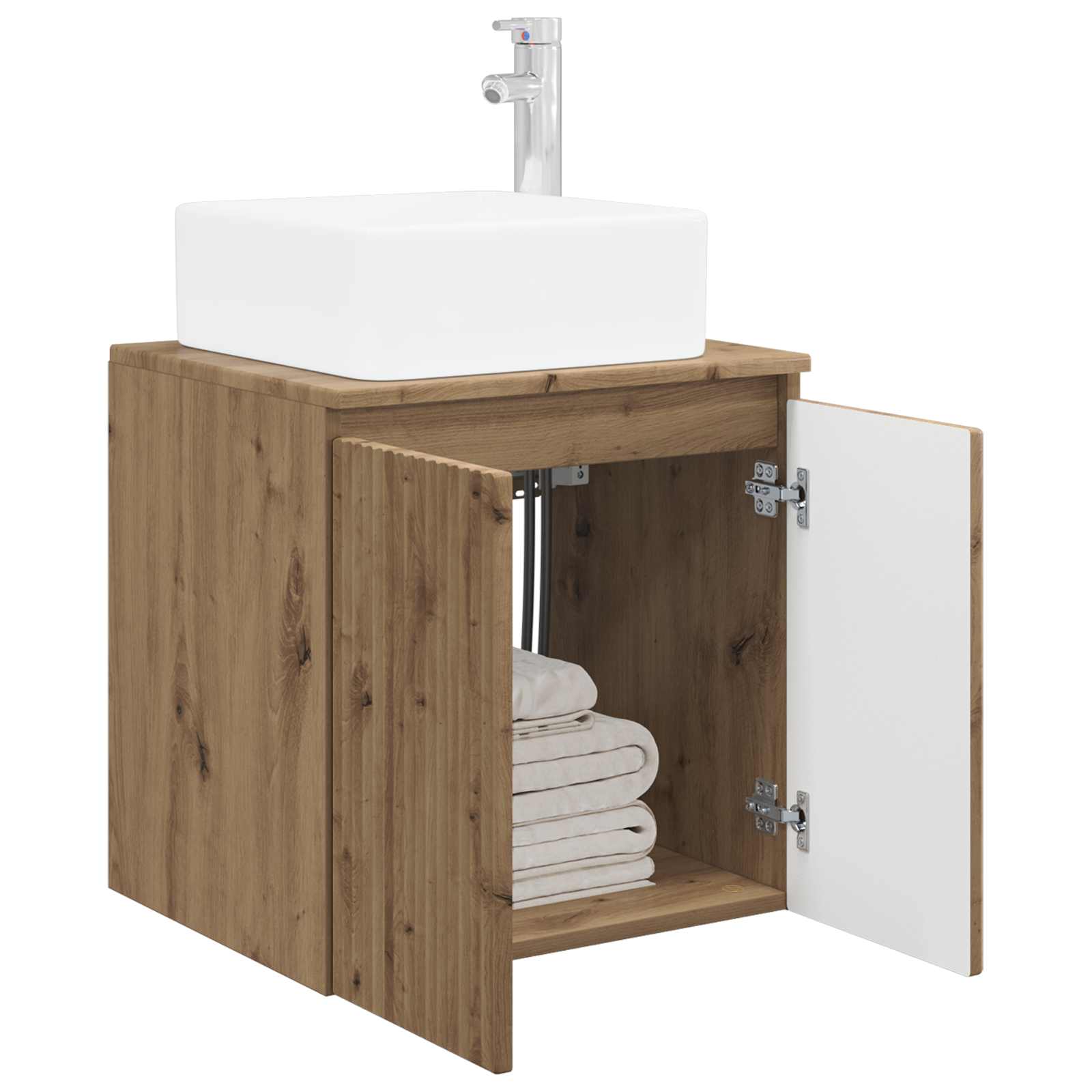 Mobile Lavabo da Parete Rovere Artigianale 49,5 x 41 x 63 cm | homemem39