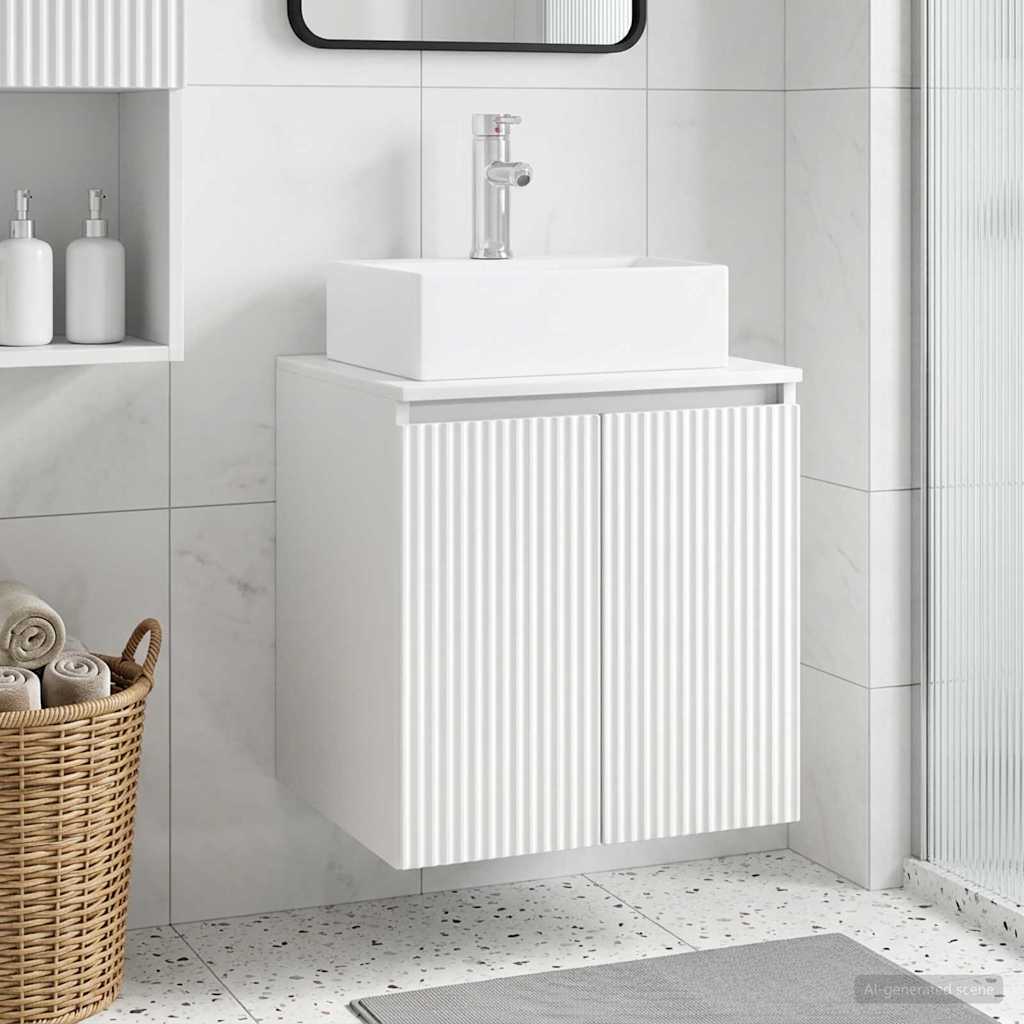 Mobile Lavabo da Parete Bianco 49,5 x 41 x 62,5 cm | homemem39