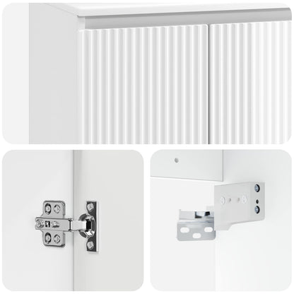 Mobile Lavabo da Parete Bianco Lucido 49,5 x 41 x 62,5 cm | homemem39