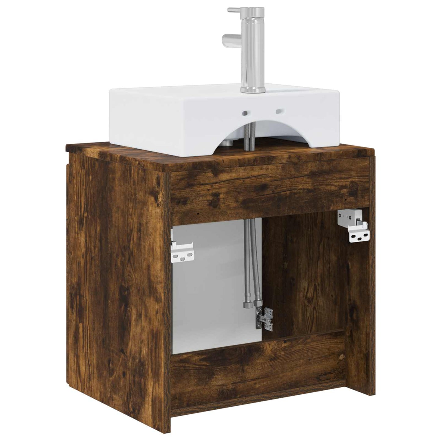 Mobile Lavabo da Parete Rovere Fumo 49,5 x 41 x 62,5 cm | homemem39