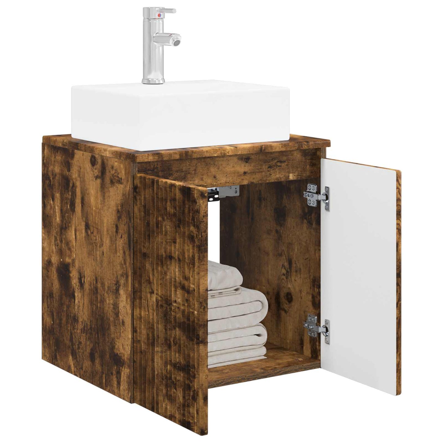 Mobile Lavabo da Parete Rovere Fumo 49,5 x 41 x 62,5 cm | homemem39