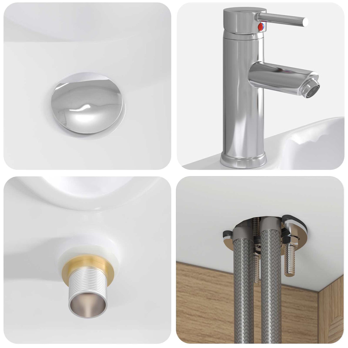 Mobile Lavabo da Parete Rovere Artigianale 49,5 x 41 x 62,5 cm | homemem39
