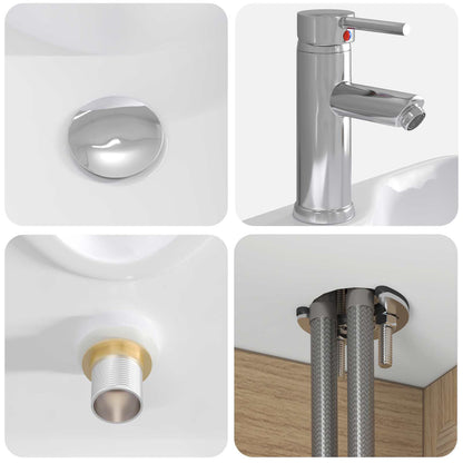 Mobile Lavabo da Parete Rovere Artigianale 49,5 x 41 x 62,5 cm | homemem39