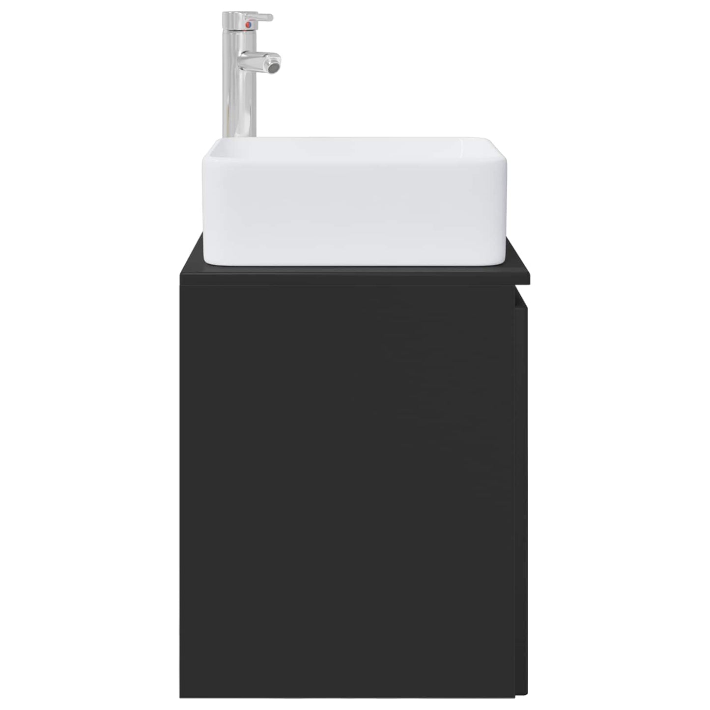 Mobile Lavabo da Parete Nero 53 x 35 x 63 cm | homemem39