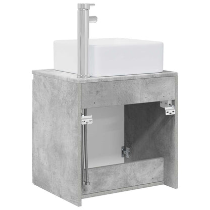 Mobile Lavabo da Parete Grigio Cemento 53 x 35 x 63 cm | homemem39