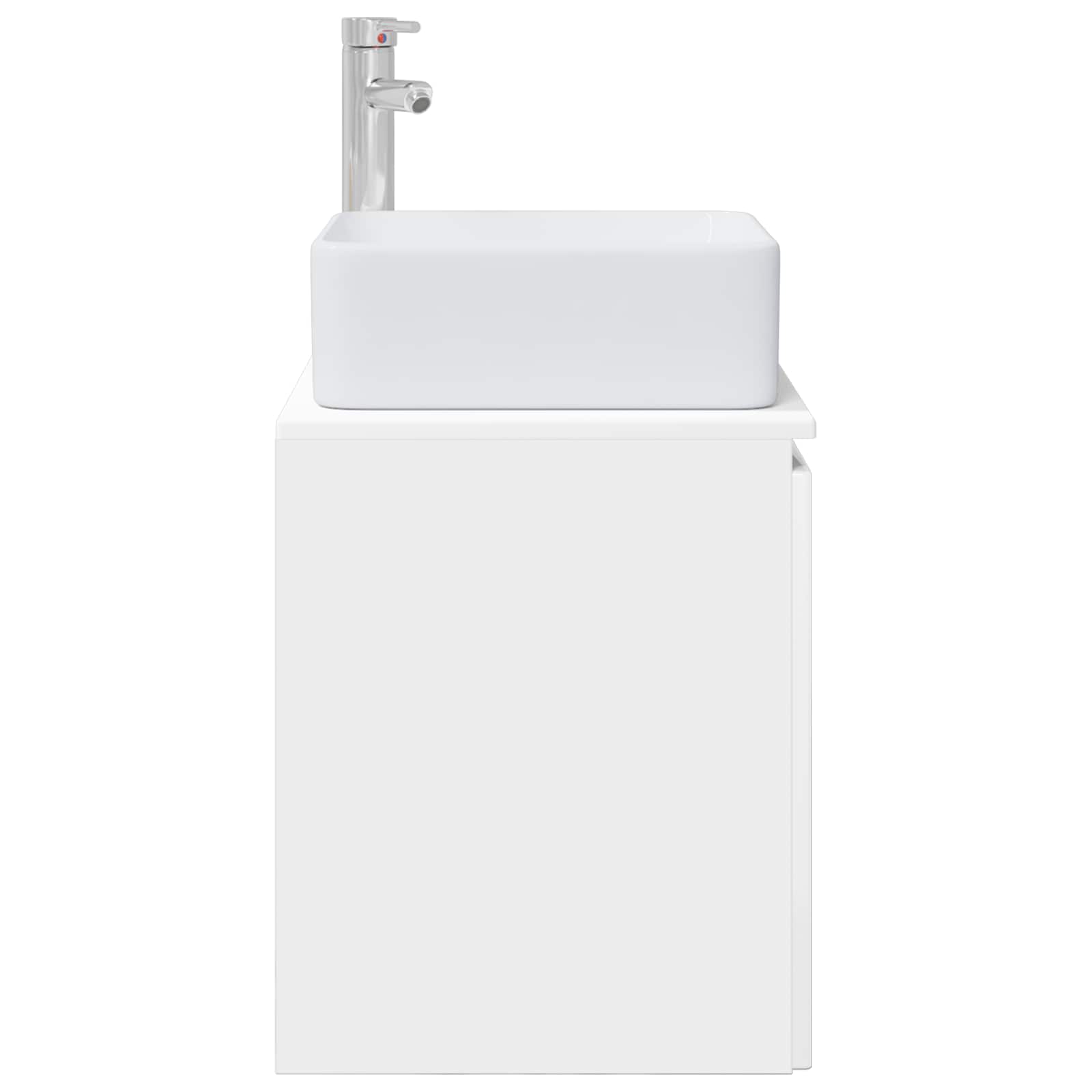 Mobile Lavabo da Parete Bianco Lucido 53 x 35 x 63 cm | homemem39