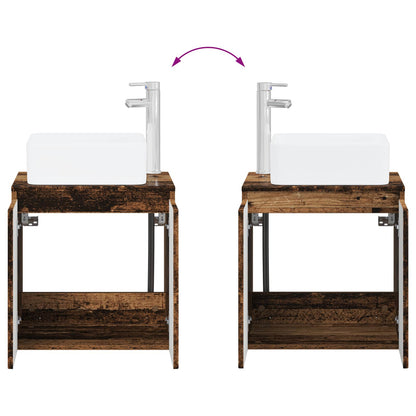 Mobile Lavabo da Parete Legno antico 53 x 35 x 63 cm | homemem39