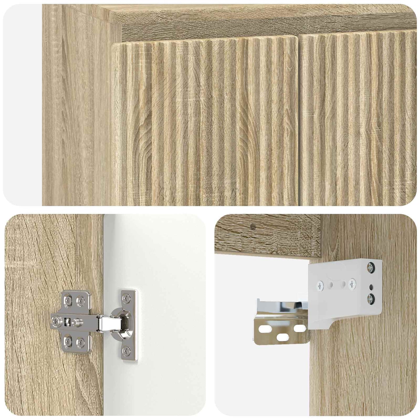 Mobile Lavabo da Parete Rovere Sonoma 49,5 x 44,5 x 65 cm | homemem39