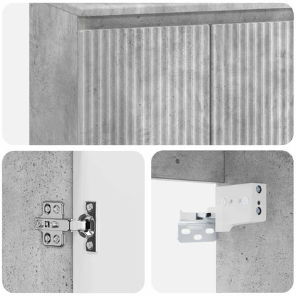 Mobile Lavabo da Parete Grigio Cemento 49,5 x 44,5 x 65 cm | homemem39