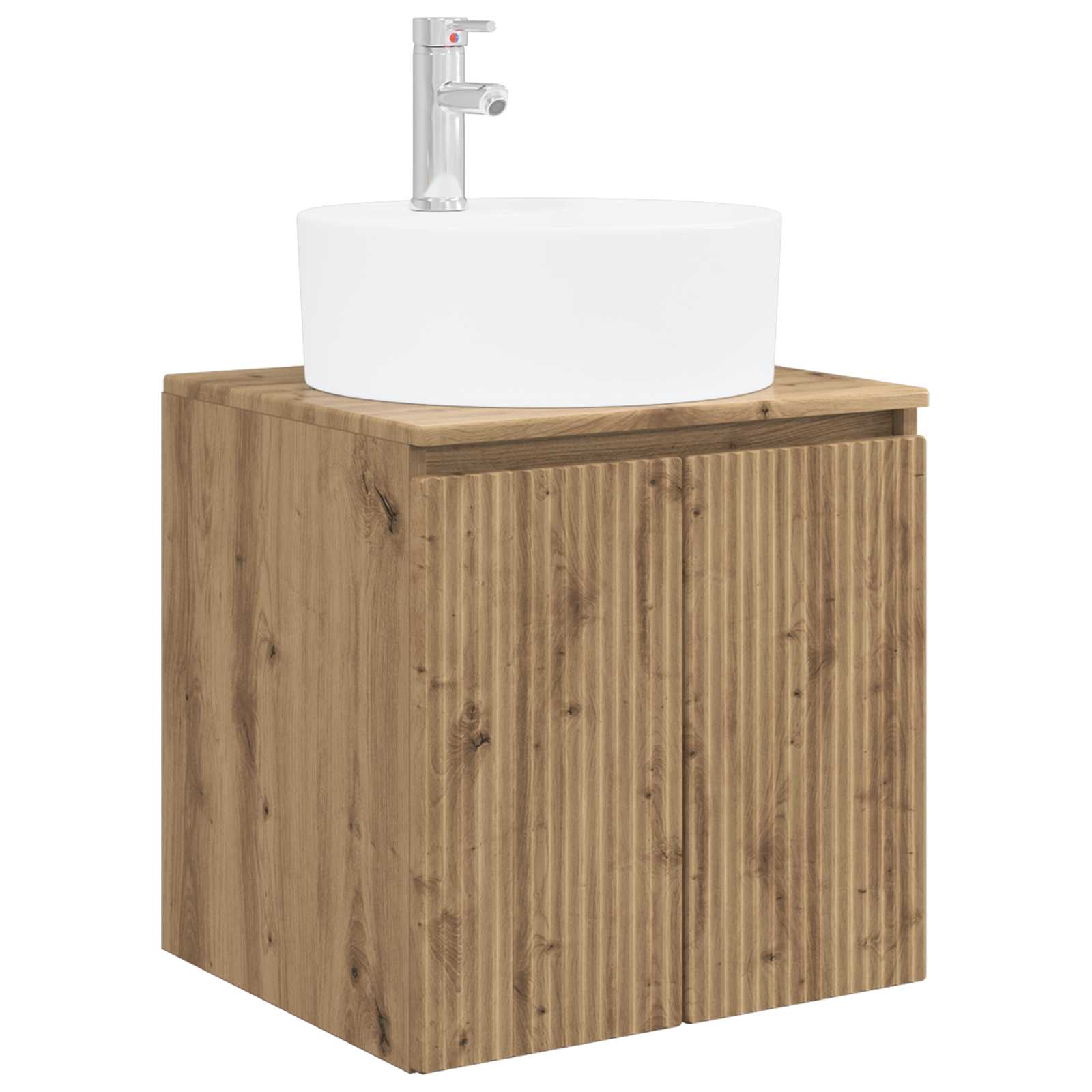 Mobile Lavabo da Parete Rovere Artigianale 49,5 x 44,5 x 65 cm | homemem39