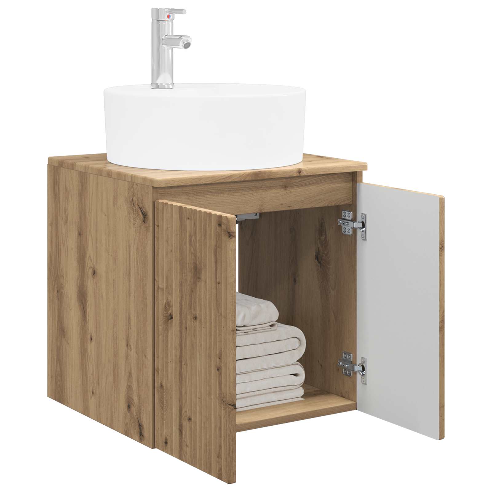 Mobile Lavabo da Parete Rovere Artigianale 49,5 x 44,5 x 65 cm | homemem39