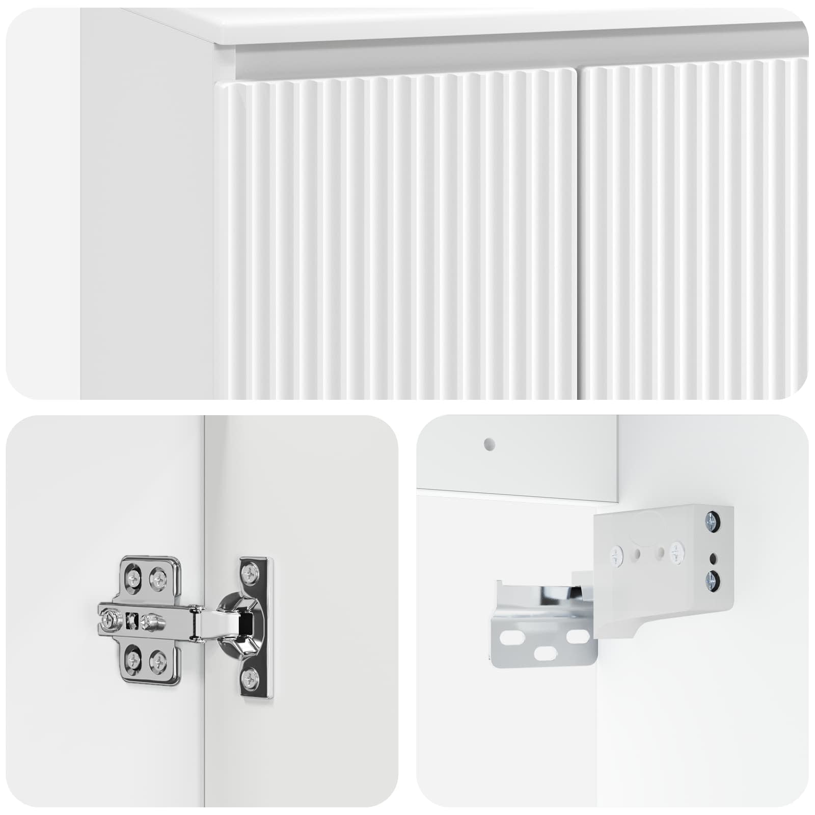 Mobile Lavabo da Parete Bianco 49,5 x 44,5 x 65 cm | homemem39