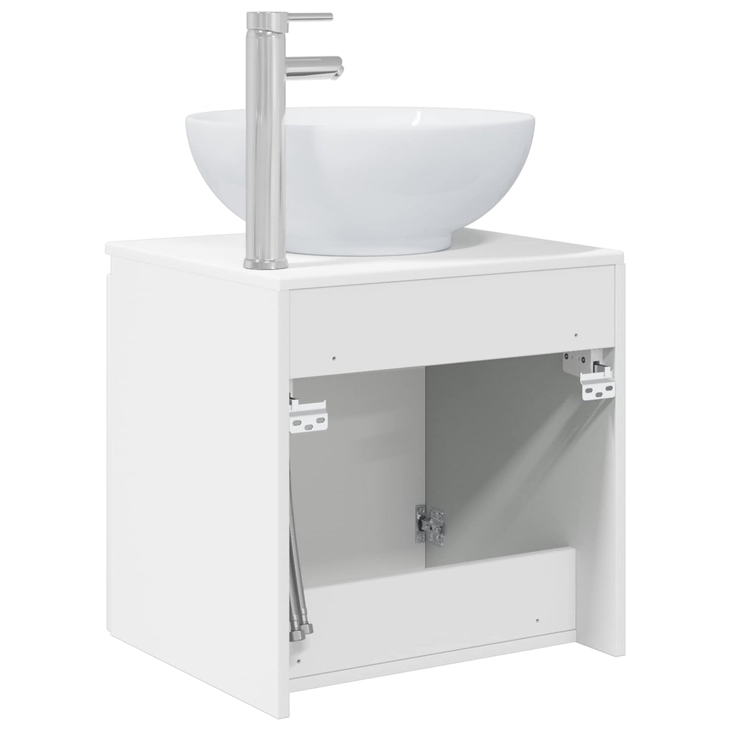 Mobile Lavabo da Parete Bianco Lucido 49,5 x 44,5 x 65 cm | homemem39