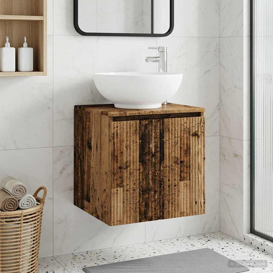 Mobile Lavabo da Parete Legno antico 49,5 x 44,5 x 65 cm - homemem39