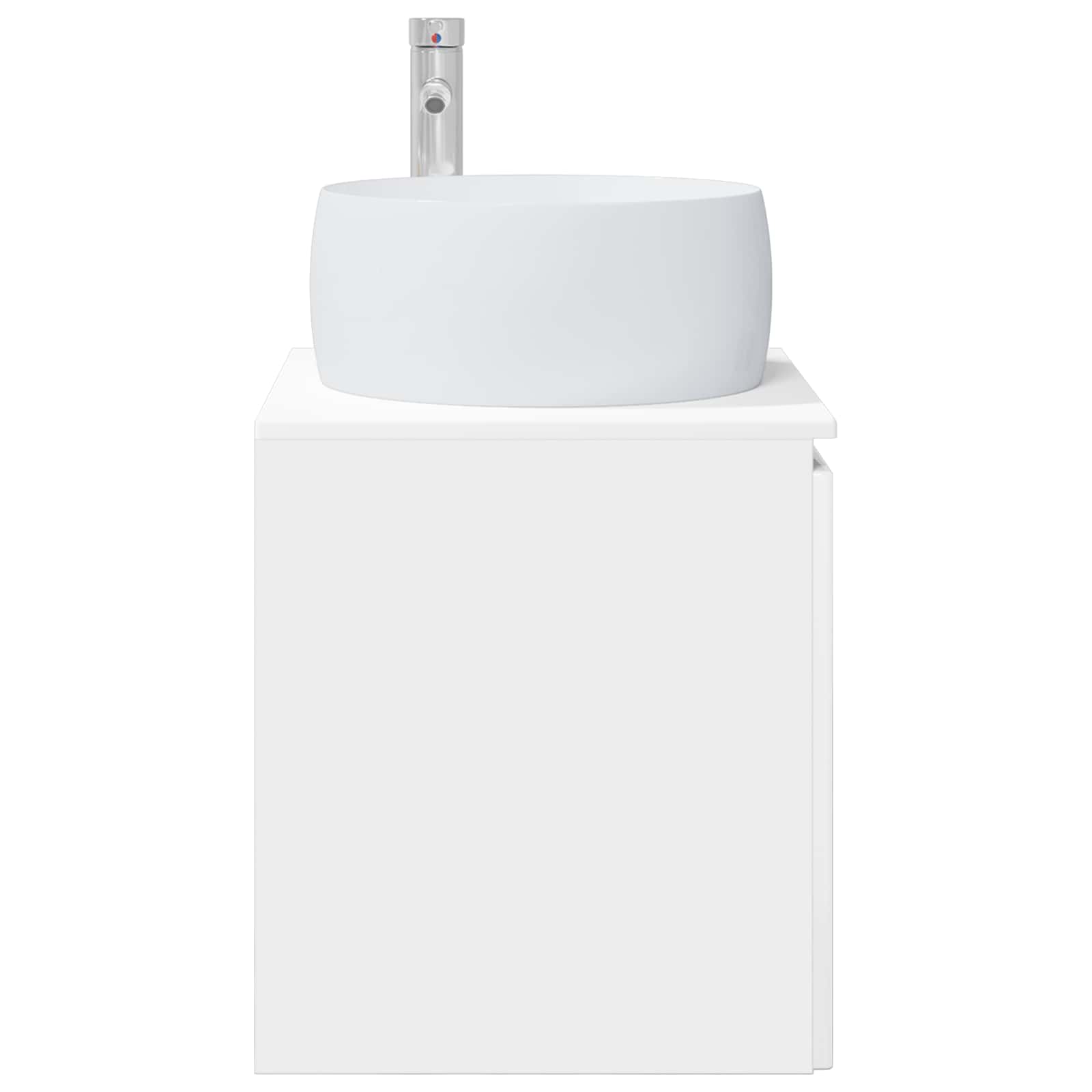 Mobile Lavabo da Parete Bianco Lucido 49,5 x 44,5 x 66 cm | homemem39