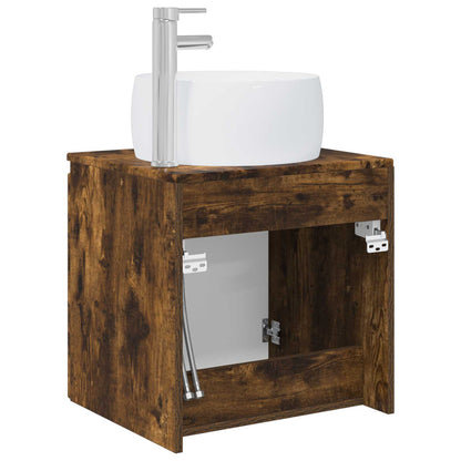 Mobile Lavabo da Parete Rovere Fumo 49,5 x 44,5 x 66 cm | homemem39