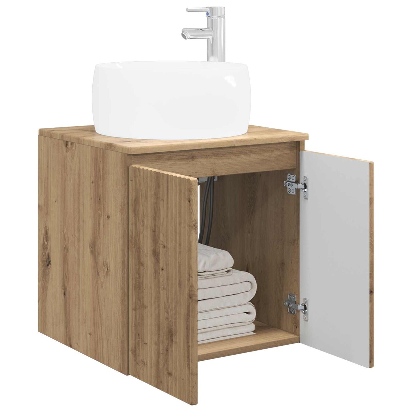Mobile Lavabo da Parete Rovere Artigianale 49,5 x 44,5 x 66 cm | homemem39