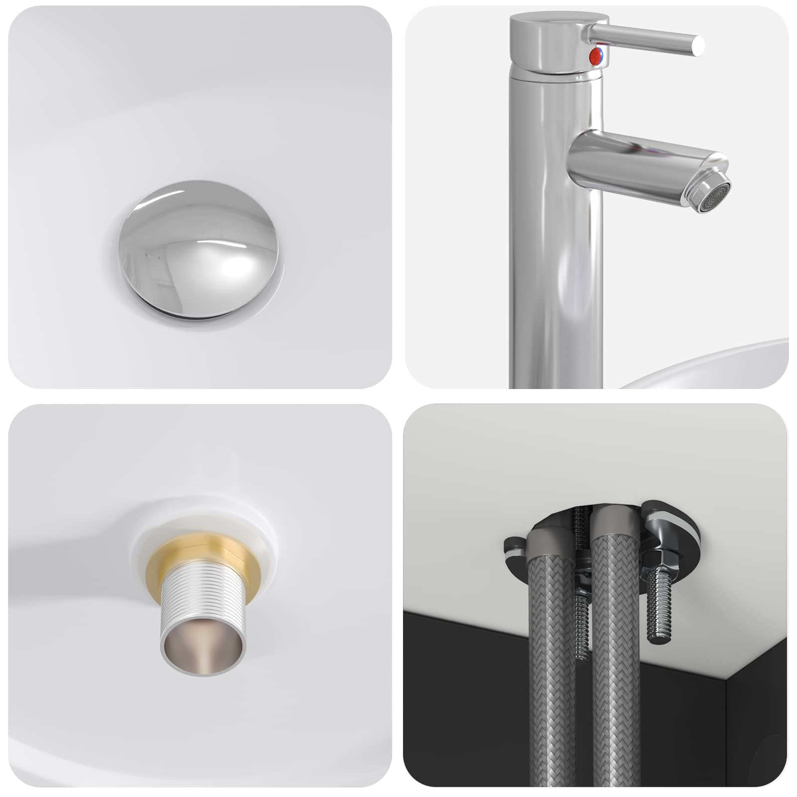 Mobile lavabo da parete Nero 49,5 x 44,5 x 65,5 cm | homemem39