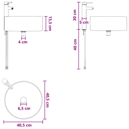 Mobile lavabo da parete Grigio Cemento 49,5 x 44,5 x 65,5 cm | homemem39