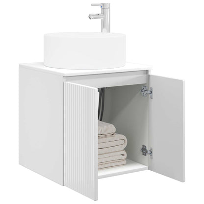 Mobile lavabo da parete Bianco Lucido 49,5 x 44,5 x 65,5 cm | homemem39