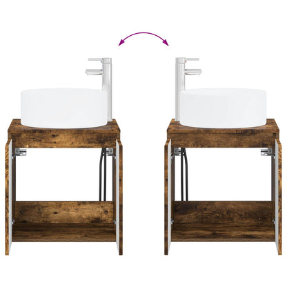 Mobile lavabo da parete Rovere Fumo 49,5 x 44,5 x 65,5 cm | homemem39