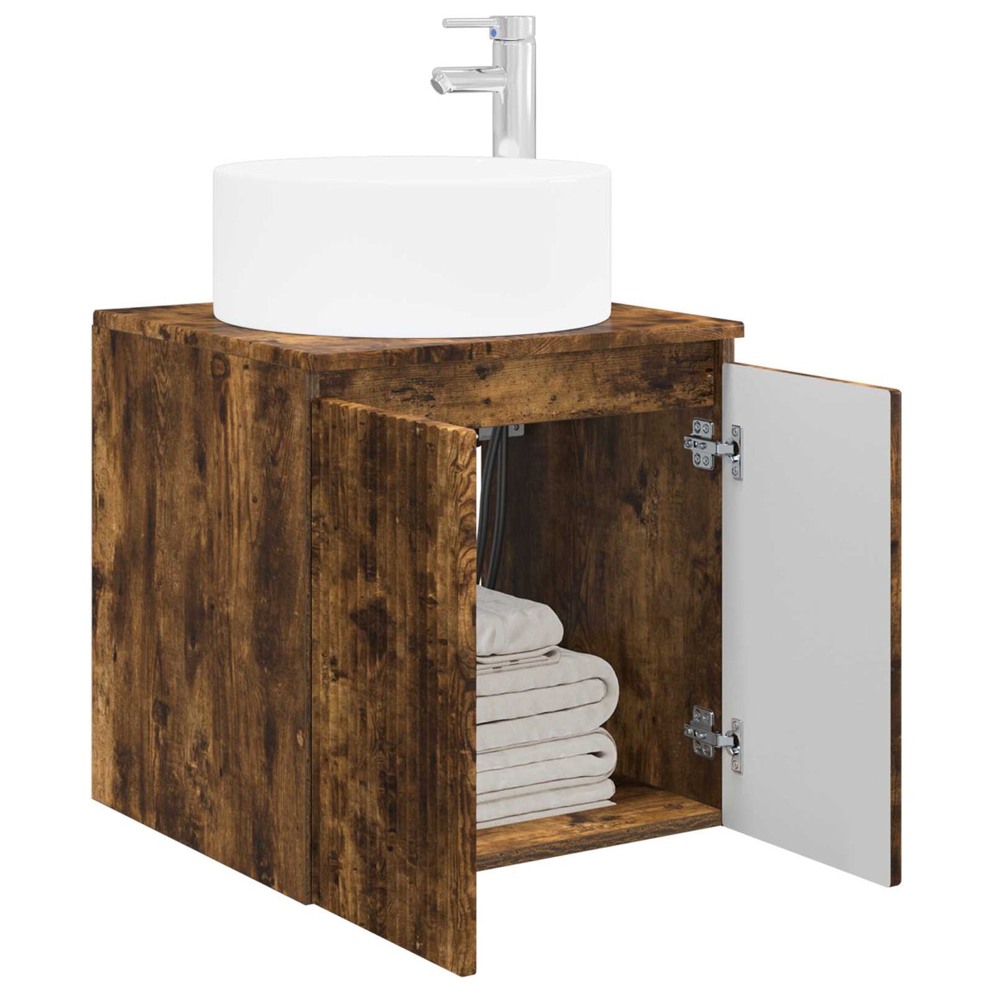 Mobile lavabo da parete Rovere Fumo 49,5 x 44,5 x 65,5 cm | homemem39
