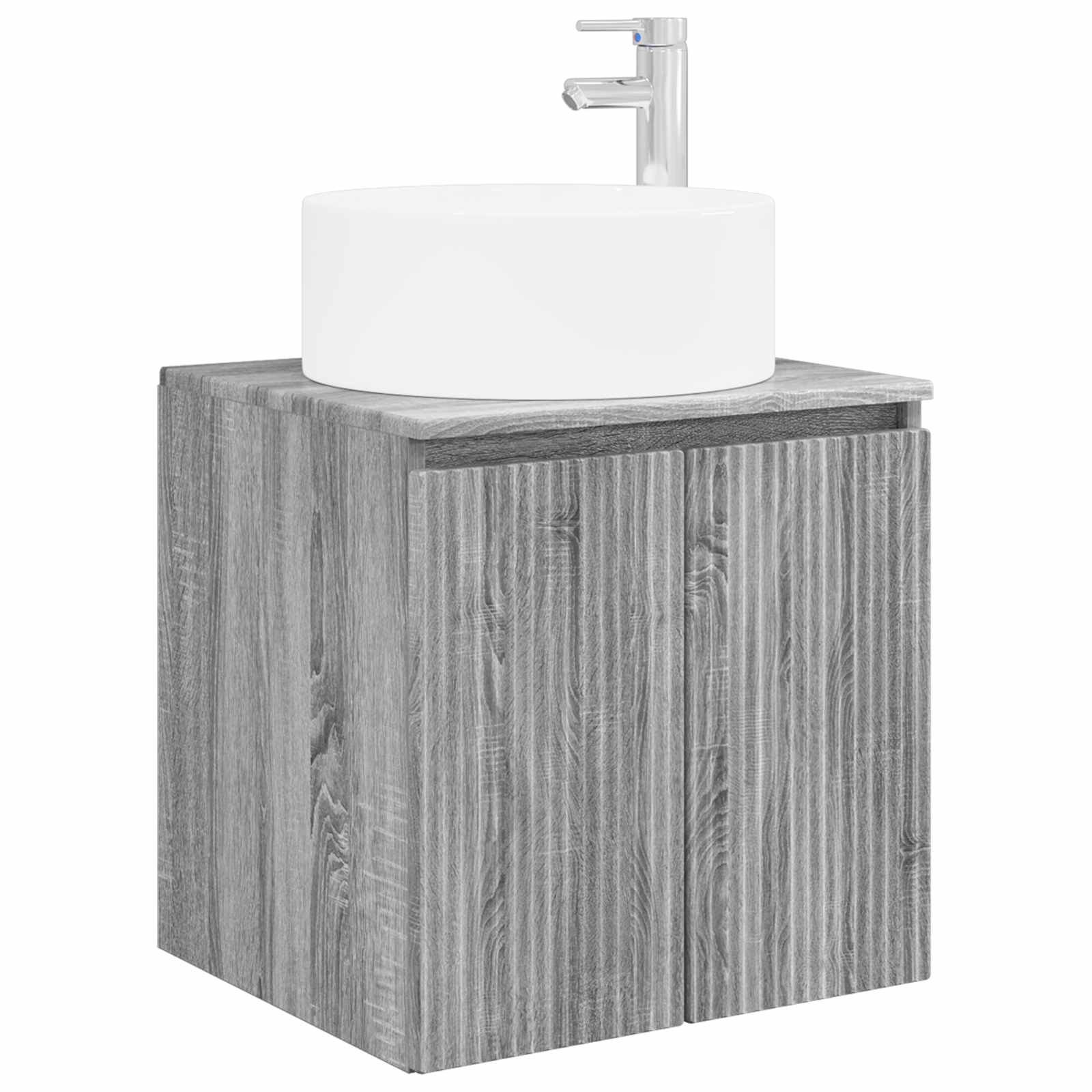 Mobile lavabo da parete Sonoma grigio 49,5 x 44,5 x 65,5 cm | homemem39