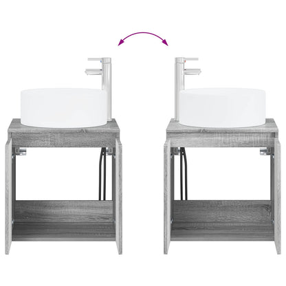 Mobile lavabo da parete Sonoma grigio 49,5 x 44,5 x 65,5 cm | homemem39