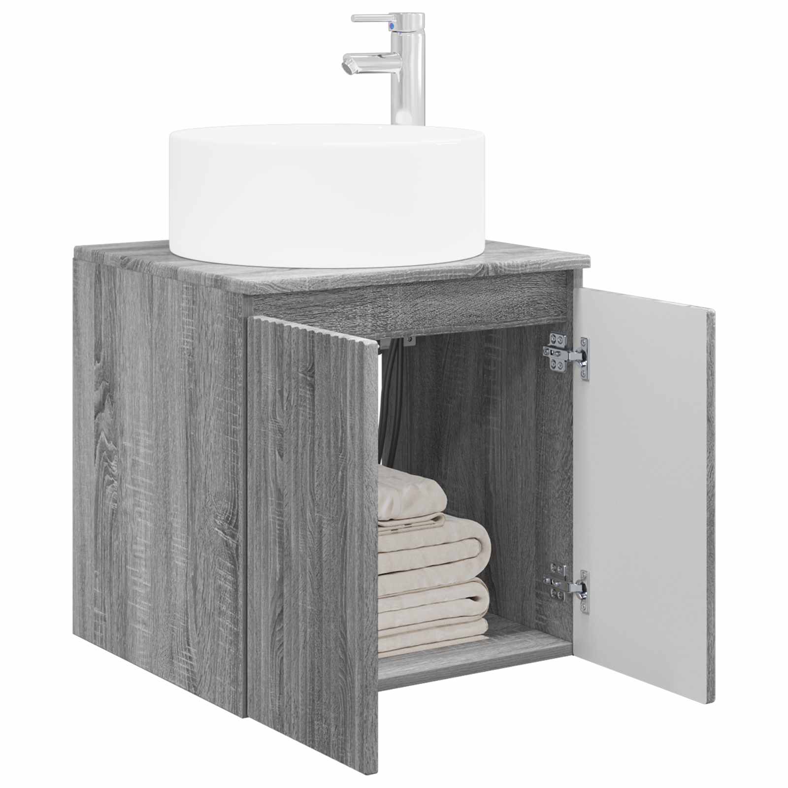 Mobile lavabo da parete Sonoma grigio 49,5 x 44,5 x 65,5 cm | homemem39