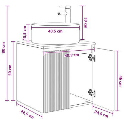 Mobile lavabo da parete Rovere Artigianale | homemem39