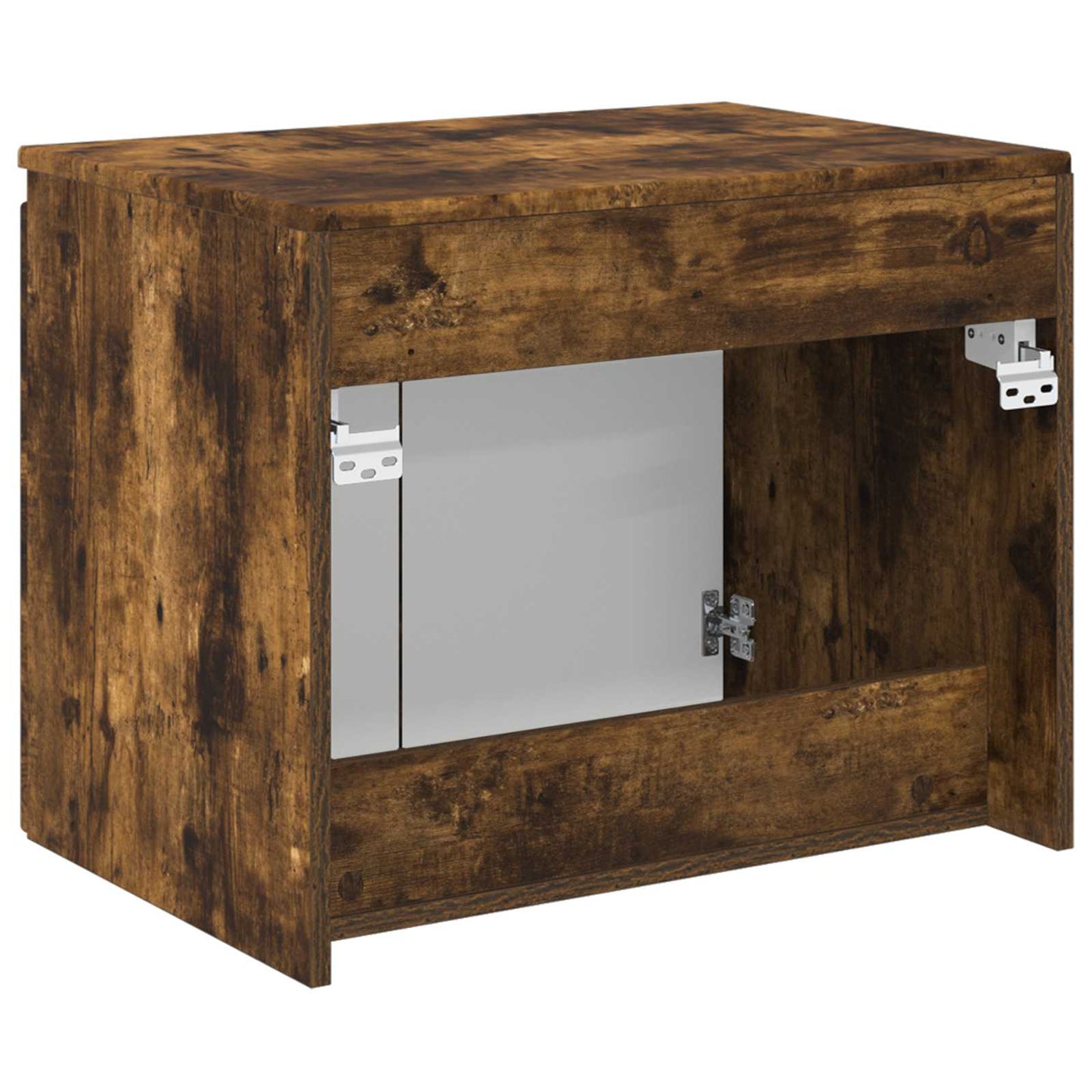 Mobiletto da Bagno a Muro Rovere Fumo 62,5 x 44,5 x 50 cm | homemem39