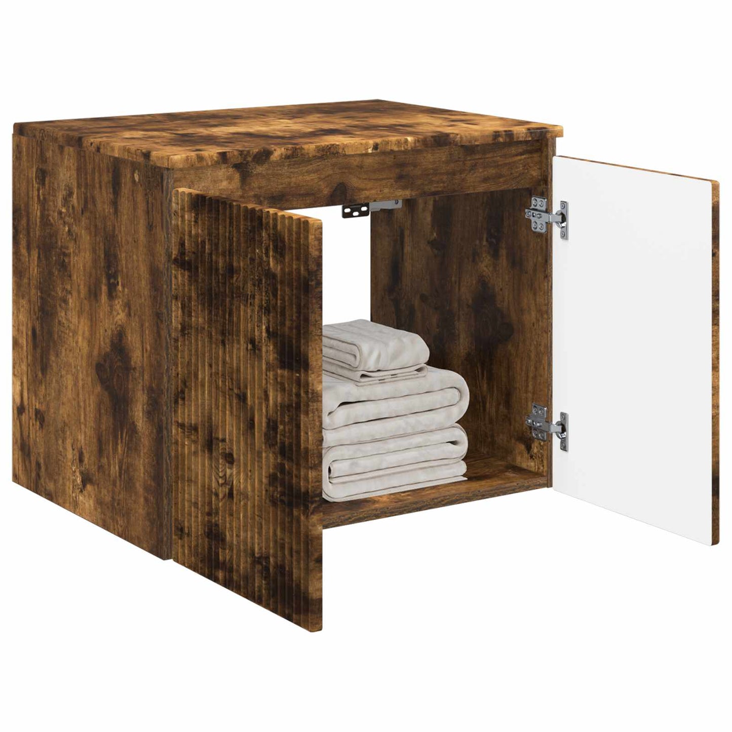 Mobiletto da Bagno a Muro Rovere Fumo 62,5 x 44,5 x 50 cm | homemem39