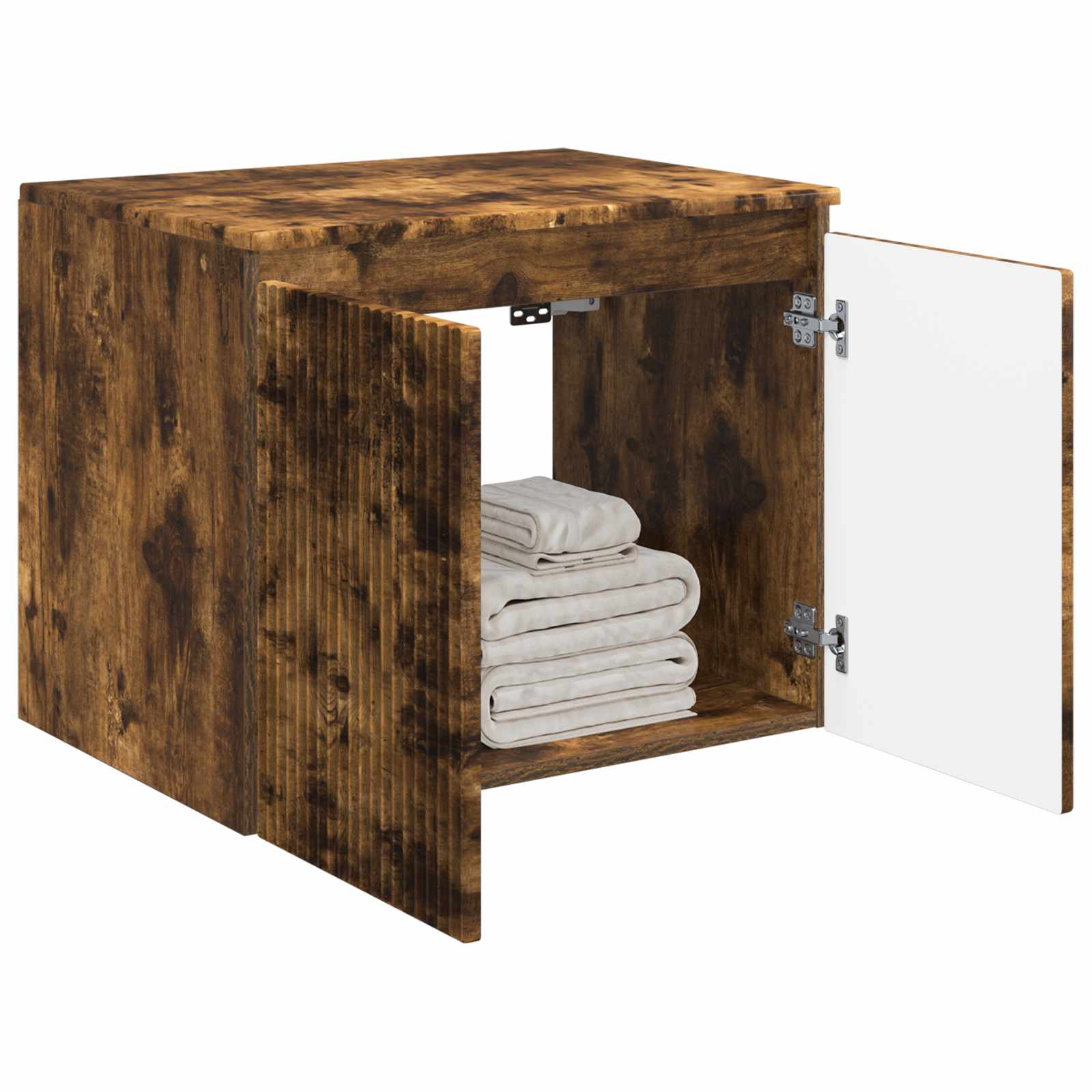 Mobiletto da Bagno a Muro Rovere Fumo 62,5 x 44,5 x 50 cm | homemem39
