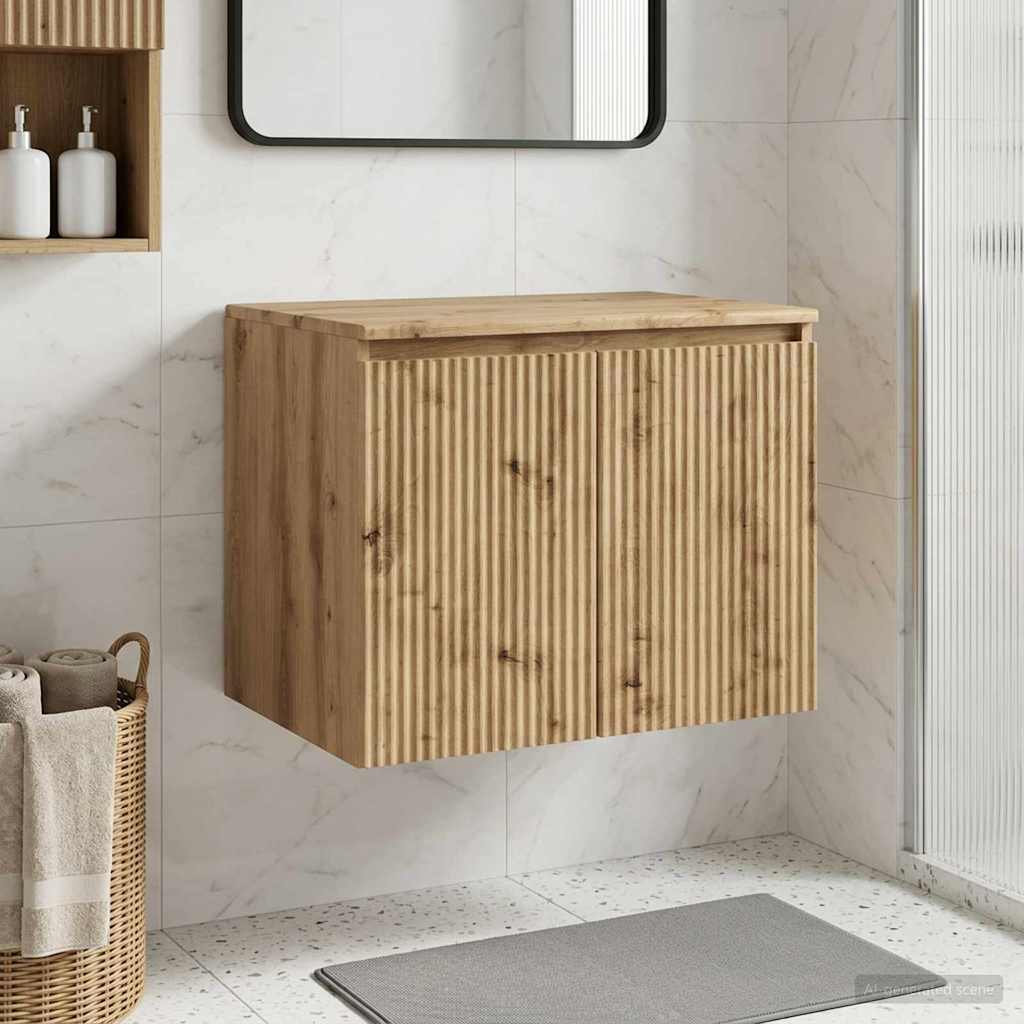 Mobiletto da Bagno a Muro Rovere Artigianale | homemem39