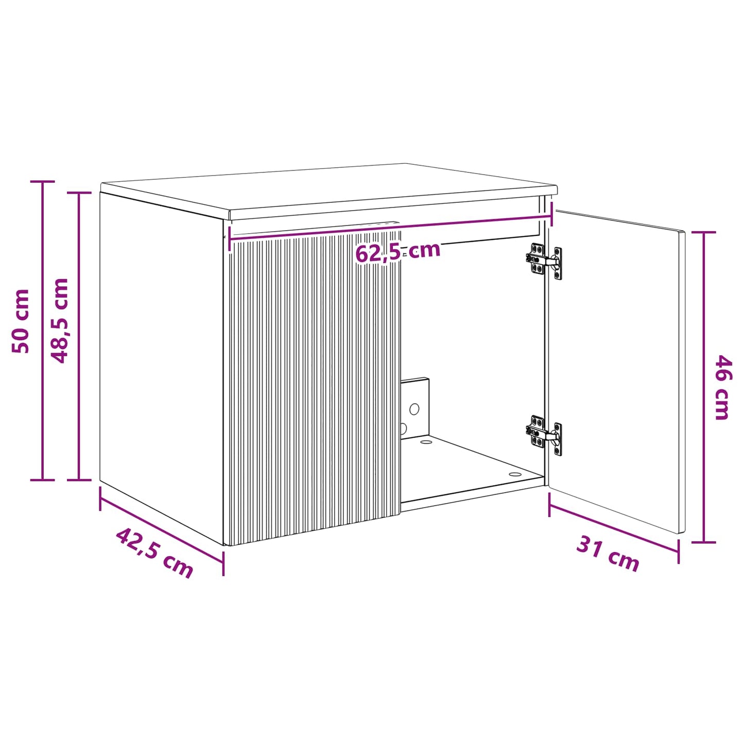 Mobiletto da Bagno a Muro Rovere Artigianale | homemem39