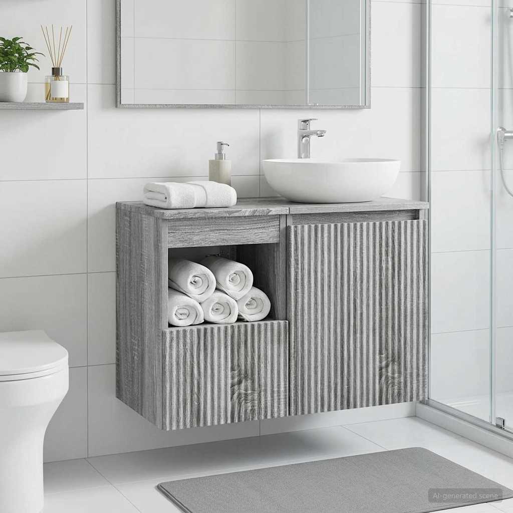 Mobile da Bagno Sonoma grigio 30 x 35 x 50 cm | homemem39