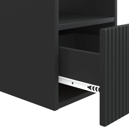 Mobile da Bagno Nero 30 x 41 x 50 cm Legno ingegnerizzato | homemem39