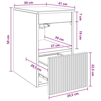 Mobile da Bagno Grigio Cemento 30 x 41 x 50 cm | homemem39