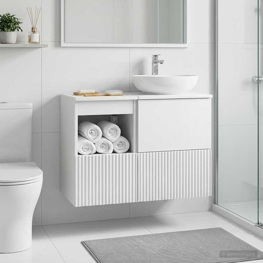Mobile da Bagno Bianco Lucido 30 x 41 x 50 cm | homemem39